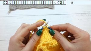 Ажурный узор спицами для пуловера/ Openwork pattern with knitting needles for a pullover