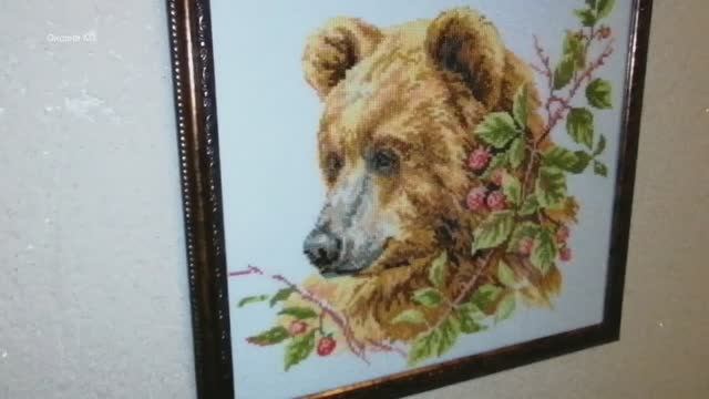 Оформила три вышивки в рамы.mp4