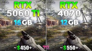 RTX 5060 Ti vs RTX 4070 - Test in 10 Games