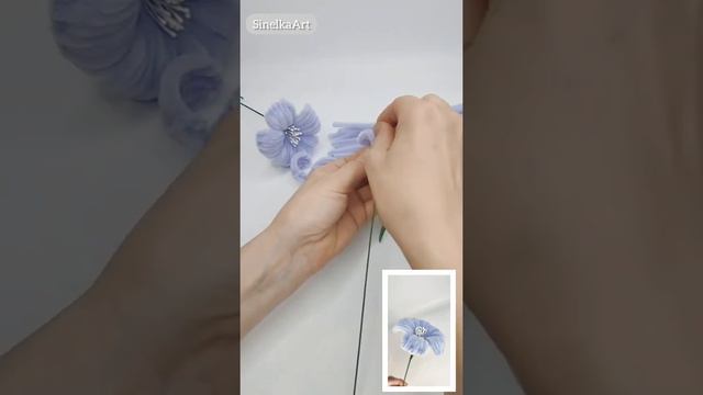 Цветы из синельной проволоки / Синельная проволока мастер класс #diy #crochet #flowers #handmade смотреть онлайн