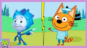 Три Кота против Фиксиков.Игры На Ловкость.Коржик против Нолика.Кто Самый Быстрый в Мини-Играх