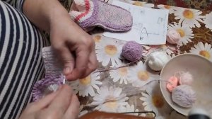 Тапочки следки на 2 спицах  без шва на подошве, быстро и просто!