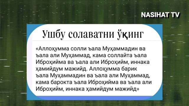 Бу солаватни ўқиган кишини 100 та эҳтиёжи ҳал бўлади .