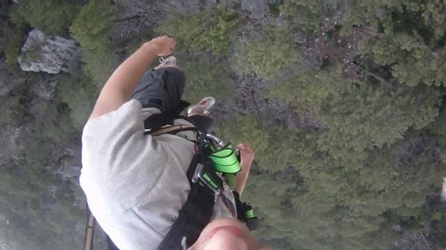 Шаан-Кая. Прыг 1. 230метров. Го-про смотреть онлайн