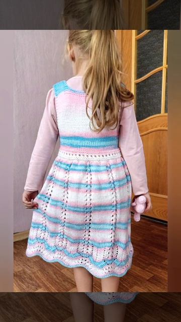 Сарафан детский Фантазия, вязаный, обзор смотреть онлайн