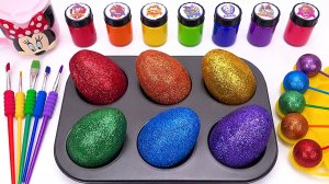 Для малышей мультики АСМР. Разноцветные яйца. Забавные игрушки. Мультики. Учим цвета