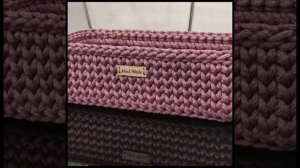 Прямоугольные вязаные корзины крючком #homedecor #вседлядома #вязаныекорзины