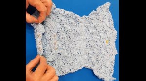 МК Красивое ажурное боди для девочки 1,6   2 лет на спицах сверху без отрыва нити. Часть 2