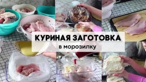 Экономная заготовка полуфабрикатов из курицы в морозилку