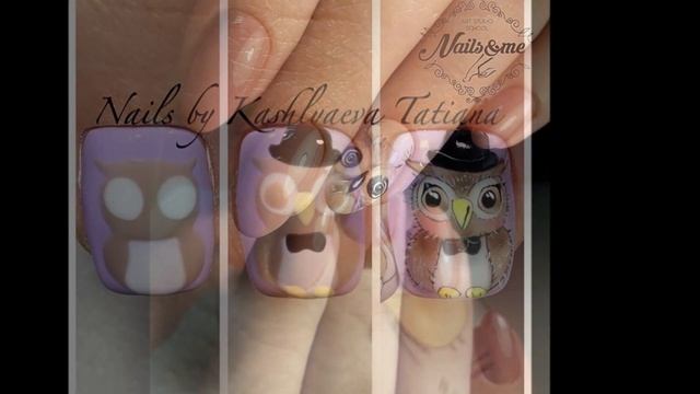 Маникюр сова. Сова пошагово на ногтях. Фотоподборка. смотреть онлайн