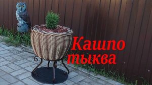 Кашпо-тыква из ротанга проще-простого.
Сможет каждый.