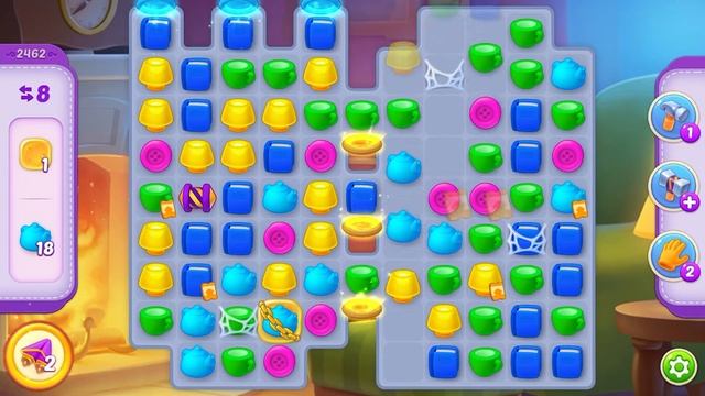 Прохождение уровня 2462 Homescapes. Уровень сложности: сложный