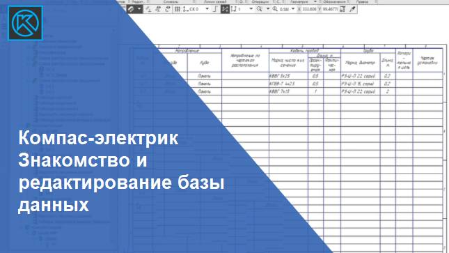 Компас-электрик База данных