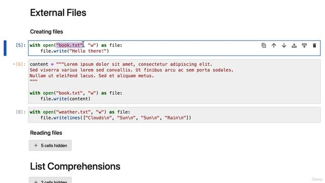 6. External Files, List Comprehensions смотреть онлайн