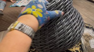 Кашпо из ротанга с косыми стойками (перезапуск)