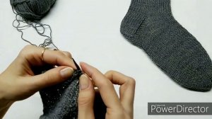 МК носки на двух спицах со швом// Как связать спицы на двух спицах