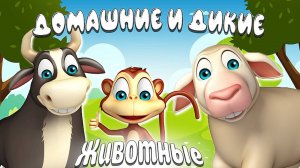 СЕМЬЯ ЖИВОТНЫХ + Развивающие видео про животных для детей + Учим Животных Домашних и Диких