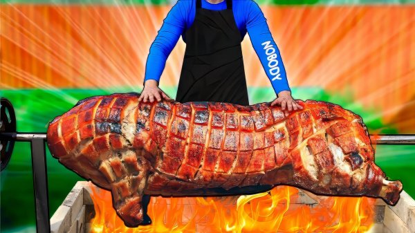 ПРИГОТОВИЛИ ОГРОМНУЮ СВИНЬЮ ВЕСОМ 100 КИЛОГРАММ