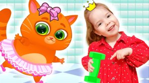 Настя и котик Bubbu учит правила поведения | Настя отправила Бубу на танцы