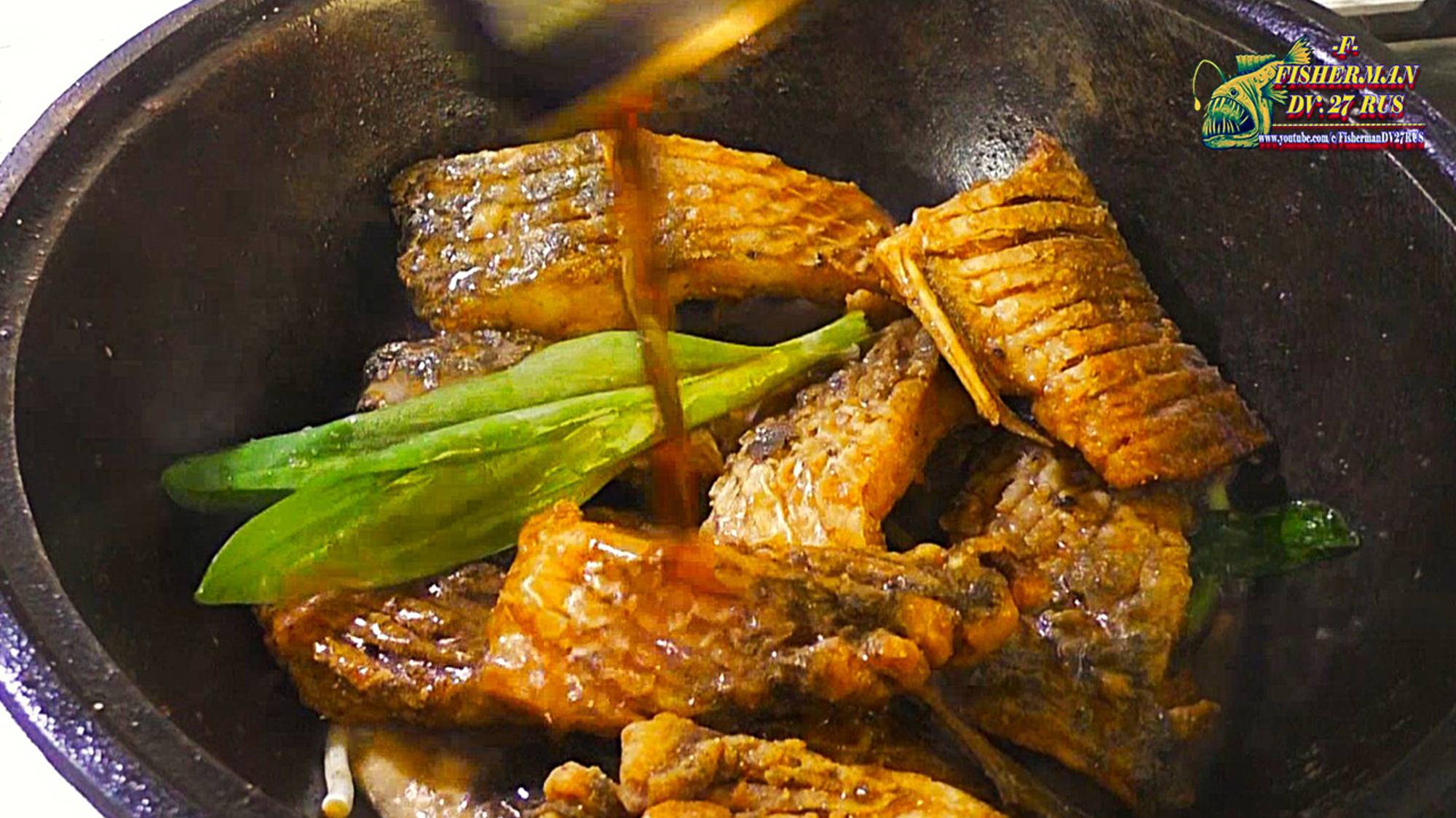 Казан Балык, Сочный сазан с черемшой в пиве, рецепт Дальневосточной кухни