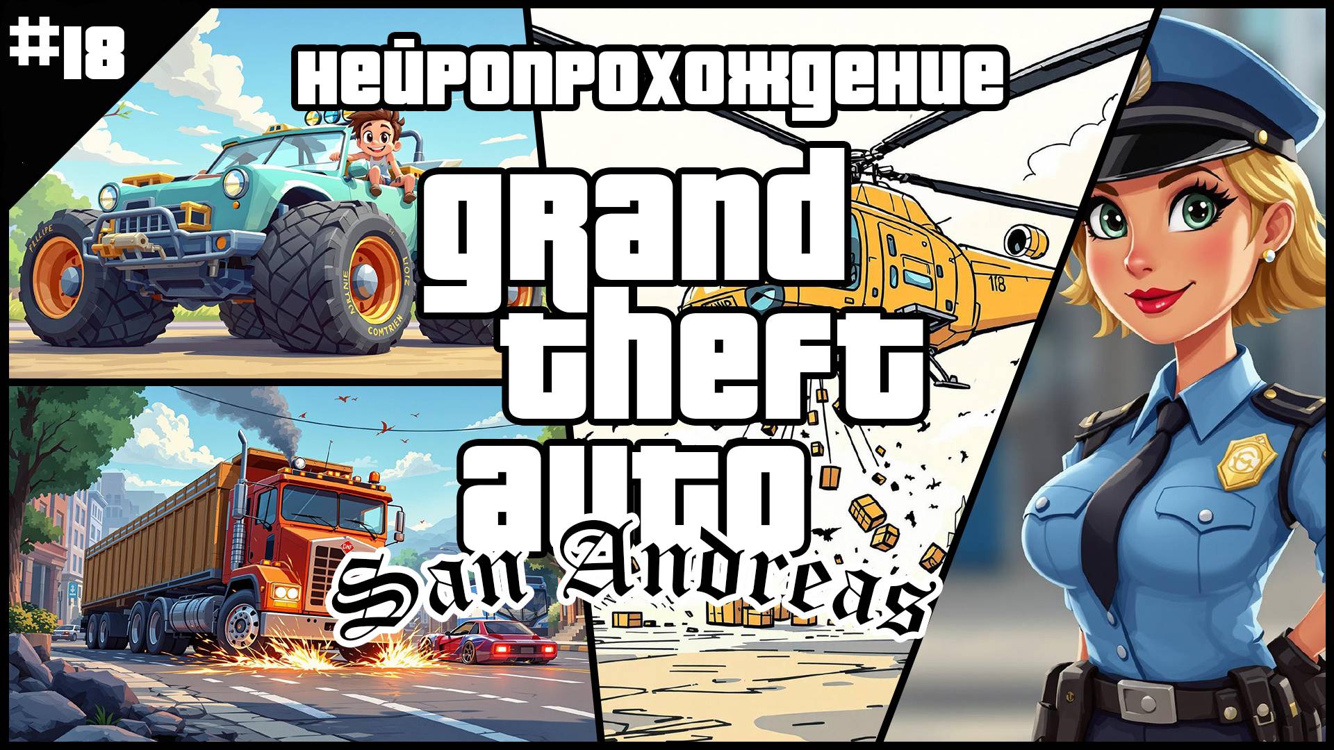 НЕЙРОПРОХОЖДЕНИЕ GTA SAN ANDREAS // #18 // ЗАДАНИЯ СВЕРХУ