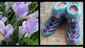 79. МК. # " КРОКУСЫ " # ТАПОЧКИ-СЛЕДОЧКИ #детские следочки#