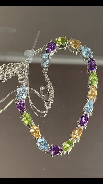 Браслет серебро 925 17-20 см с натуральными камнями #браслет #натуральныекамни #красивыйбраслет