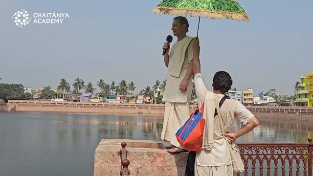 Индрадьюмна Саровар, лилы в воде Махапрабху и его спутников - 2025-02-08 - Шри Прем Прайоджан