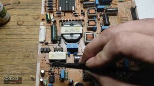 Ремонт Samsung UE32F6100. Не включается, мигает индикатор 5 раз по 2 вспышки.