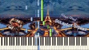 Под небом Парижа (piano tutorial) [НОТЫ + MIDI]