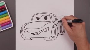 Как нарисовать машину Молния Маккуин