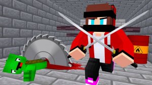 Джей Джей стал ниндзя и пытается спасти Майки— Мультик с Персонажами Майнкрафт