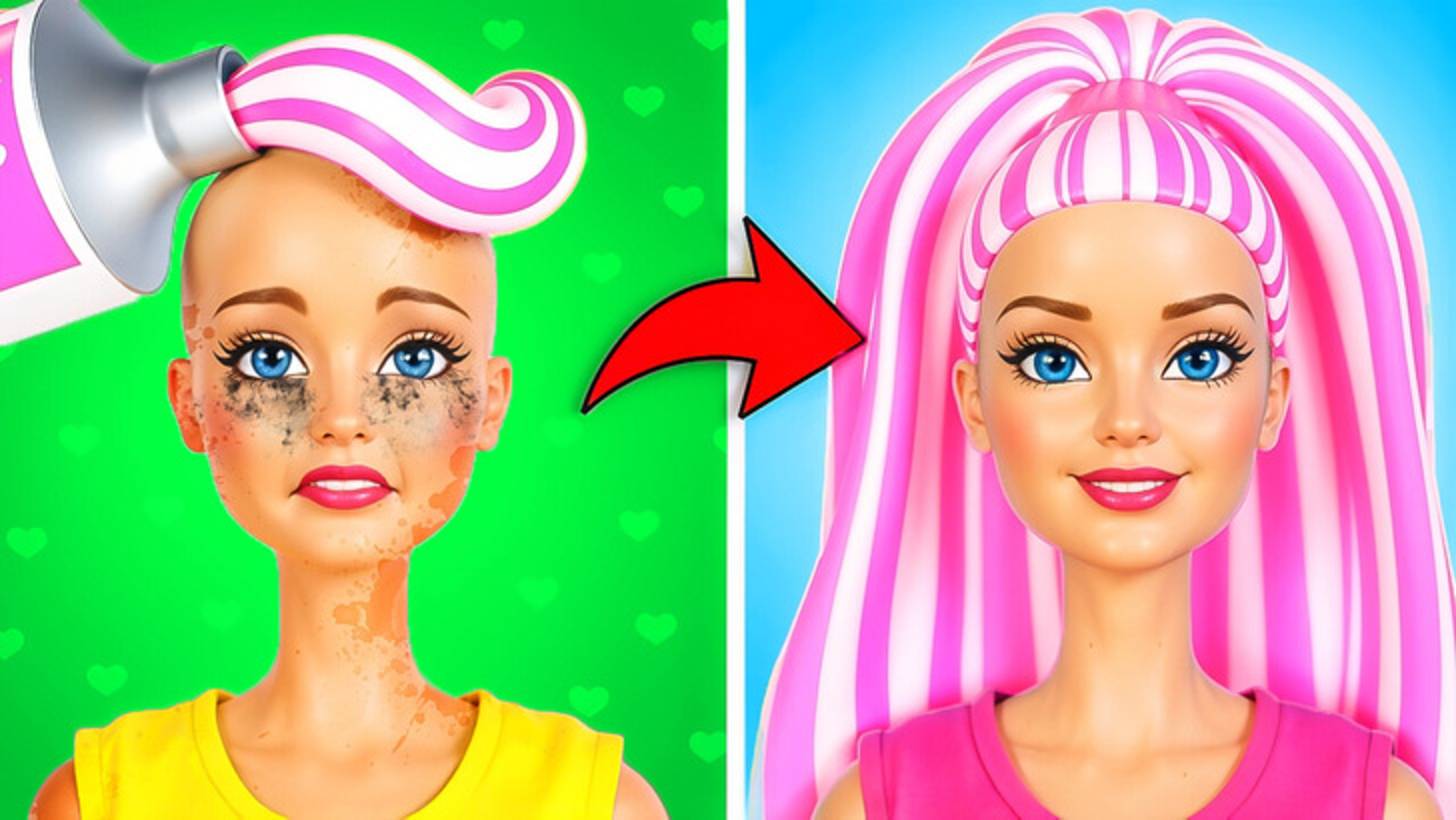 Грязная КУКЛА Спасена из Мусора! Перевоплощение Превращает Её в Королеву Красоты БАРБИ!