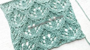 Симпатичный ажурный узор спицами для вязания джемпера, топа, косынки