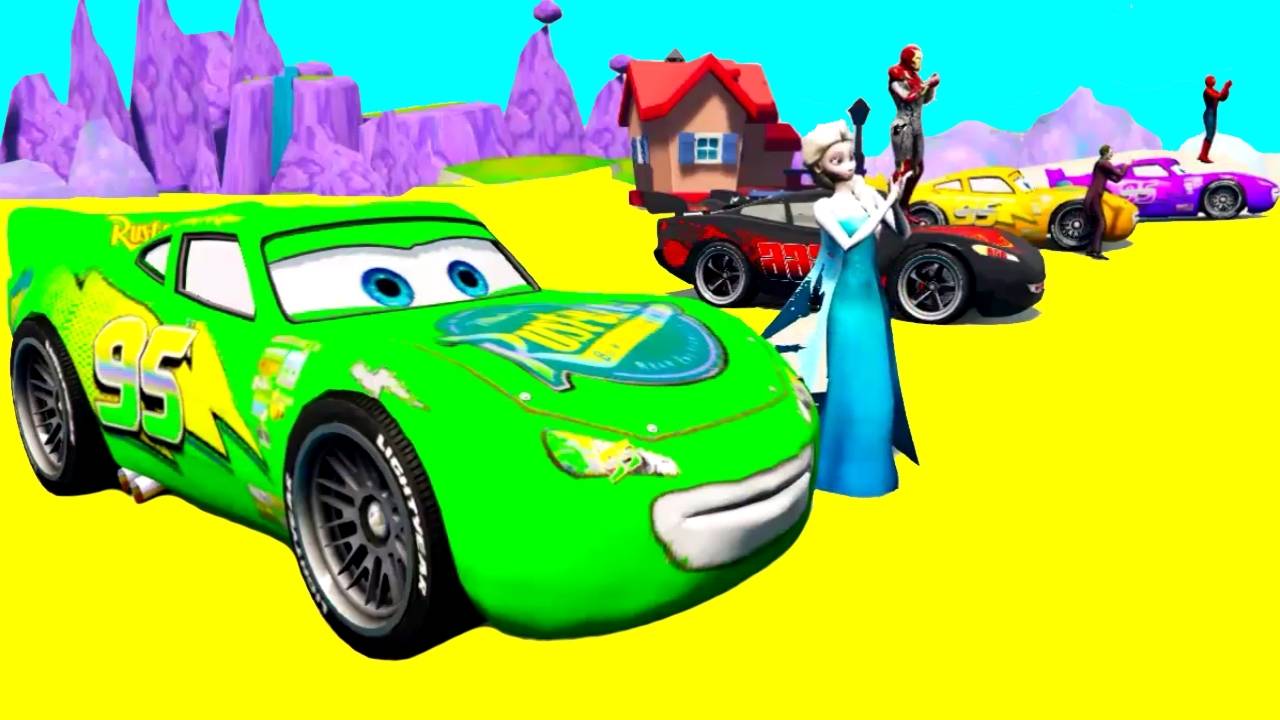 Мультики для детей про машинки Человек-паук Драйв Маккуин и Супергерои Детские стишки с песнями