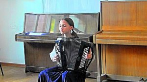 Е. Левин Фантазия на тему песни "Беловежская пуща". Исп. Анастасия Кливитенко (баян) ст. Крыловская