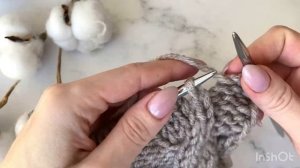 Жгут влево и вправо / Коса спицами / Узор спицами / Перехлест налево и направо