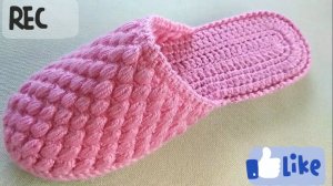 🌼Как связать тапочки крючком! Новая, МОДНАЯ модель! Подробный мастер класс!🌼