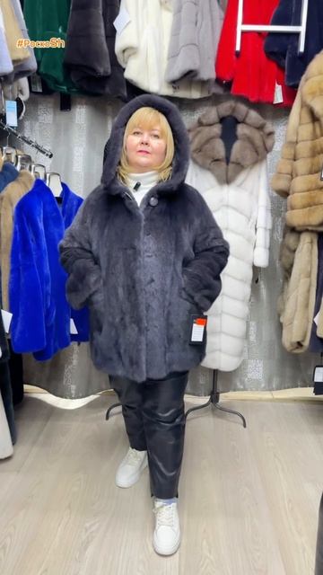 Шубы из норки модного цвета графит смотреть онлайн