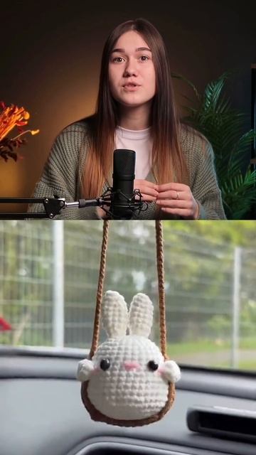 Супер милая идея вязаных брелков в машину 😍 смотреть онлайн