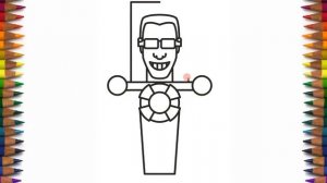 Как нарисовать Джимена 4.0 - Скибиди Туалет - How to draw G-Man 4.0 - Skibidi Toilet