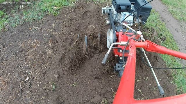 Ротоваторы на мотоблоке, копаем целину часть 2