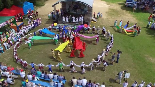 Фестиваль национальных культур -- 2018. Августовский канал, видео с дрона 2 смотреть онлайн