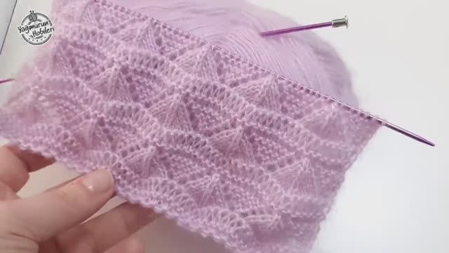 Красивый узор спицами