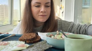 Мукбанг Завтрак на балконе, такие вот дела #мукбанг #фудблог