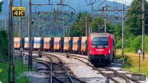 🚄 4К SmartTV ➤ Поезд Дивача - Копер, Словенские железные дороги! UHD 60fps