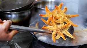 Китайская уличная еда: ЖАРЕНЫЙ РИС С МОРСКОЙ ЗВЕЗДОЙ