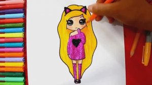 Кае нарисовать блондинку с БЛЕСТКАМИ