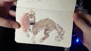 Новогодний обзор скетчбука🎄⭐ коты воители