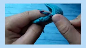 Удлиненные ряды крючком в технике "поперечная резинка"